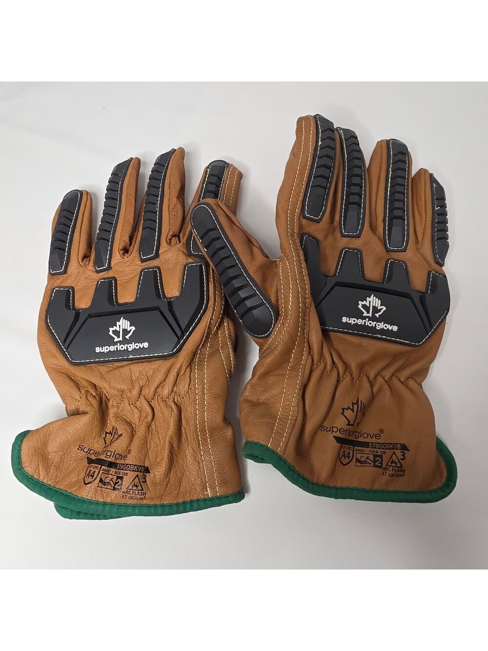 Brown and Black Protective Gloves